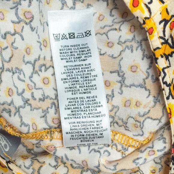 ASOS Yellow Floral Lightweight Romper - Size 6 - Picture 8 of 8